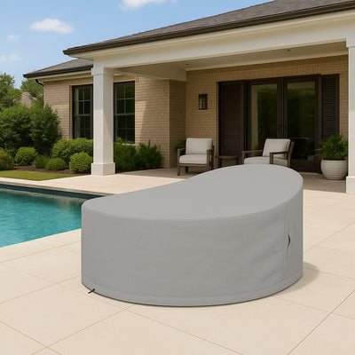 Custom Round Enclosed Outdoor Daybed Cover - alternate view