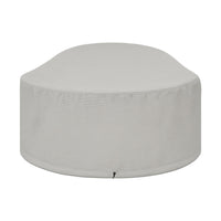 Custom Round Enclosed Outdoor Daybed Cover - front view