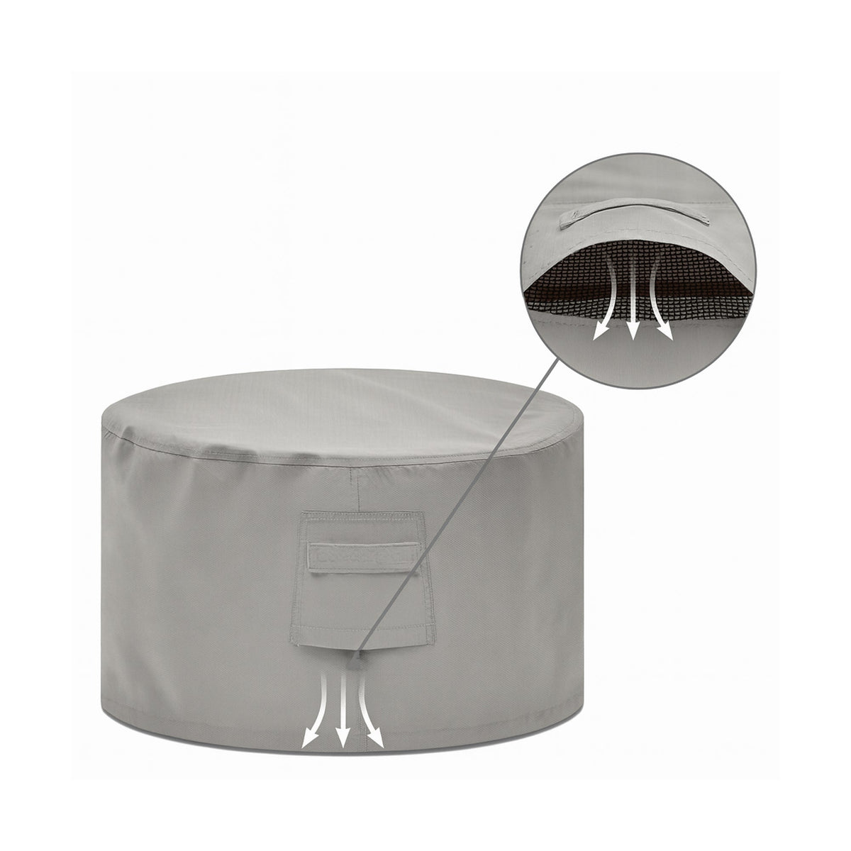 Custom Round Fire Pit Cover - Style 4