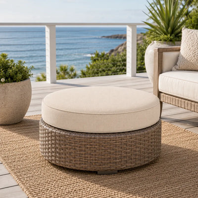 Ottoman Cushion Cover - Round - alternate view
