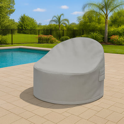 Custom Round Outdoor Daybed with Canopy Cover - alternate view