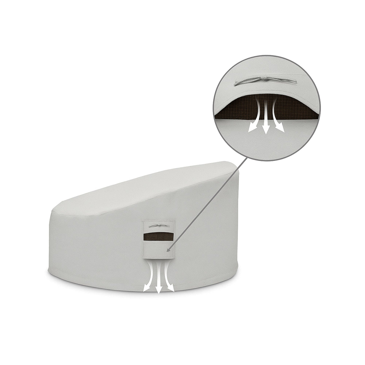 Custom Round Wicker Outdoor Daybed Cover