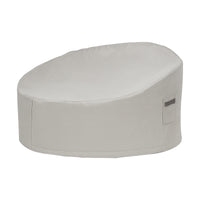 Custom Round Wicker Outdoor Daybed Cover - front view