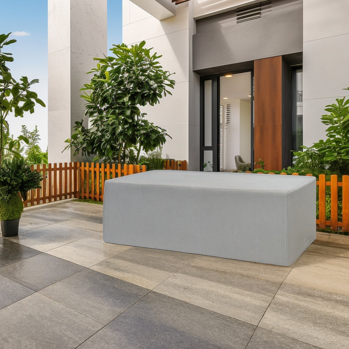 Custom Slatted Bench Cover