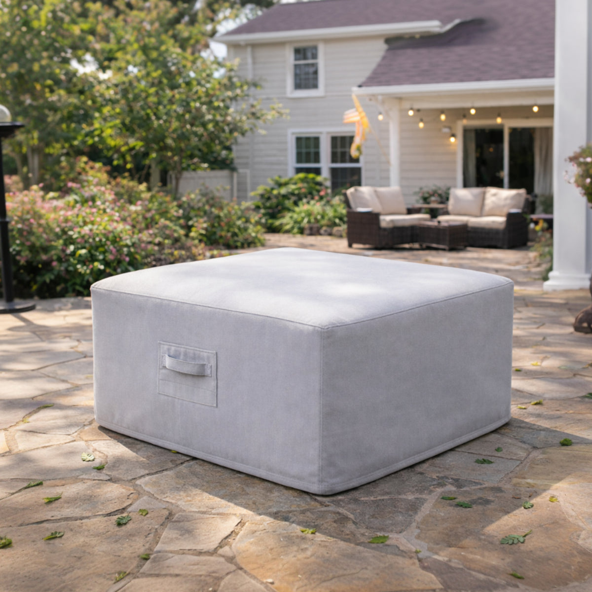 Custom Square Fire Pit Cover - front view