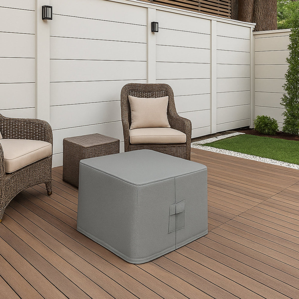 Custom Square Ottoman Cover - detail view
