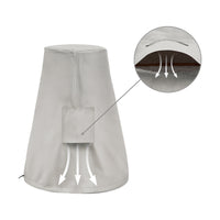 Custom Tapered Modern Chiminea Covers - detail view