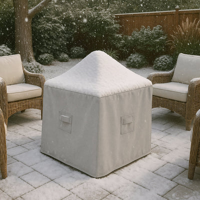 Custom Triangular Fire Pit Cover - alternate view