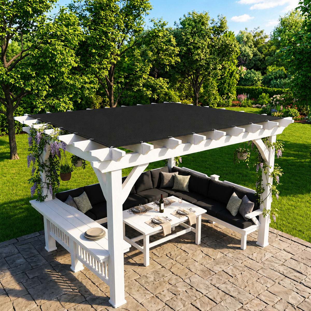 Custom Waterproof Pergola Cover - Style 1