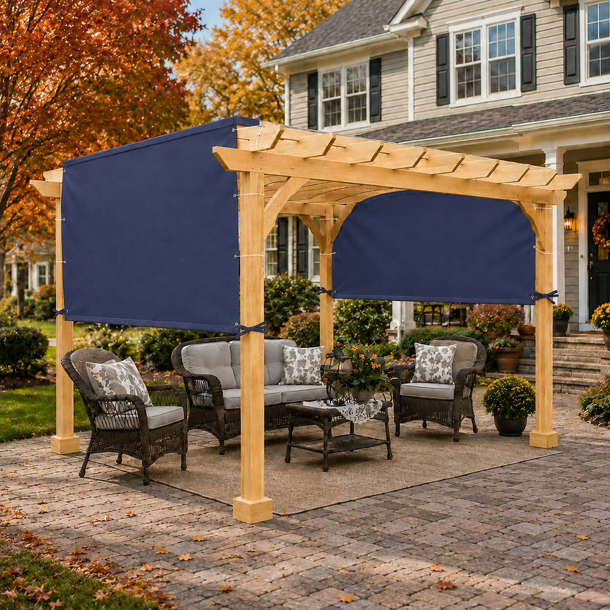 Custom Waterproof Pergola Cover - Style 2
