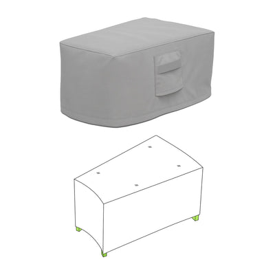 Custom Wedge Ottoman Cover