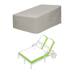 Custom Wheeled Double Chaise Lounge Cover