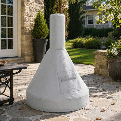 Custom Cast Iron Chiminea Covers - alternate view