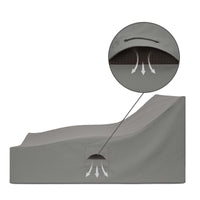 Custom Curved Chaise Lounge Cover - front view