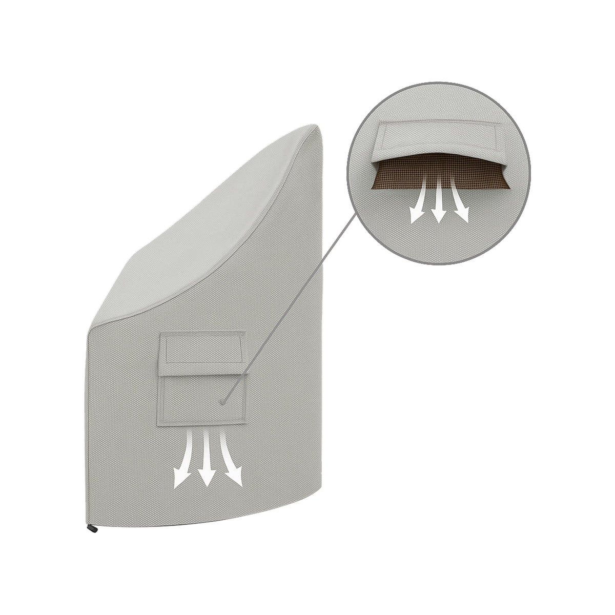 Custom Curved Outdoor Daybed Sofa Cover