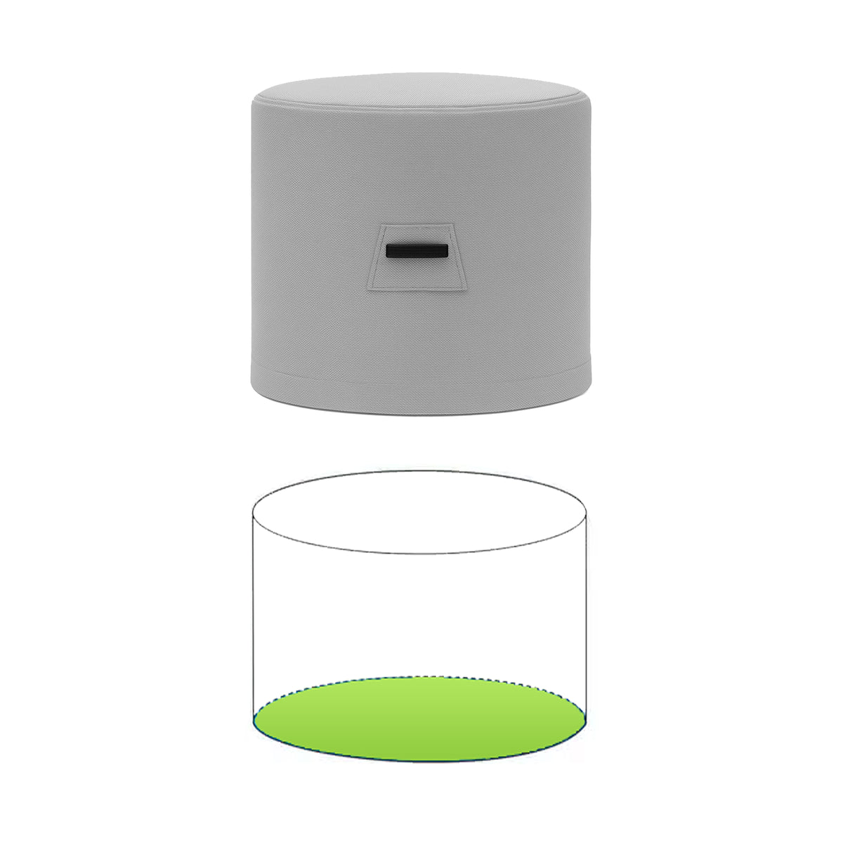 Custom Cylinder/Round Covers - front view
