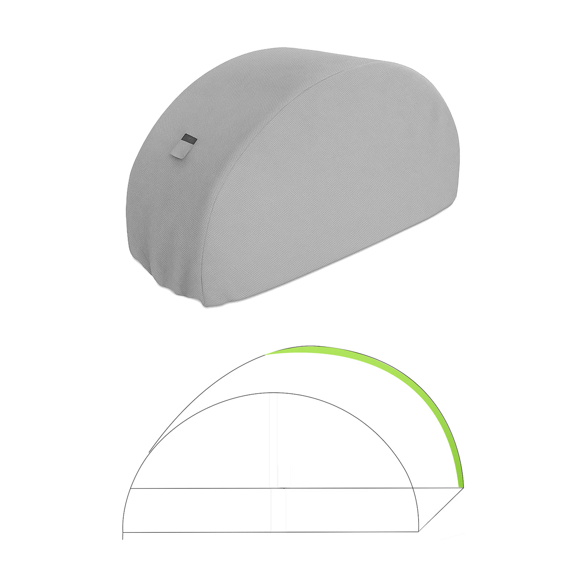 Custom Semi-Circle Covers - front view
