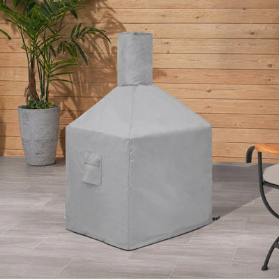 Custom Square Fire Pit Chiminea Covers - alternate view