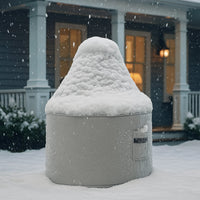 Custom Traditional Round Chiminea Covers - side view