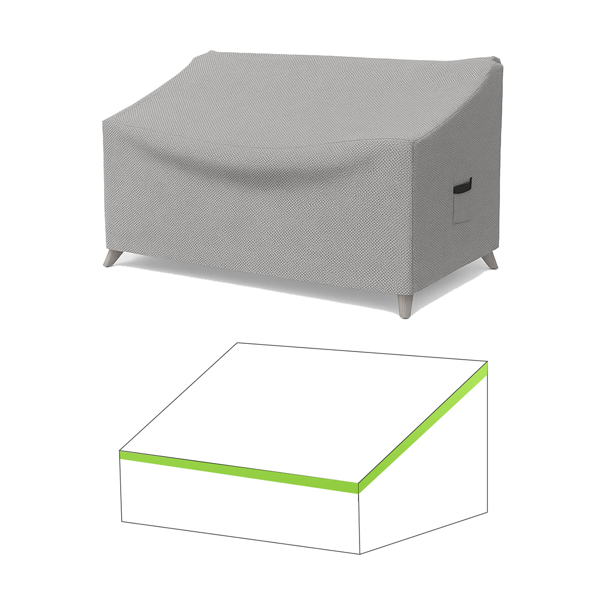 Custom Wedge Shaped Covers - front view