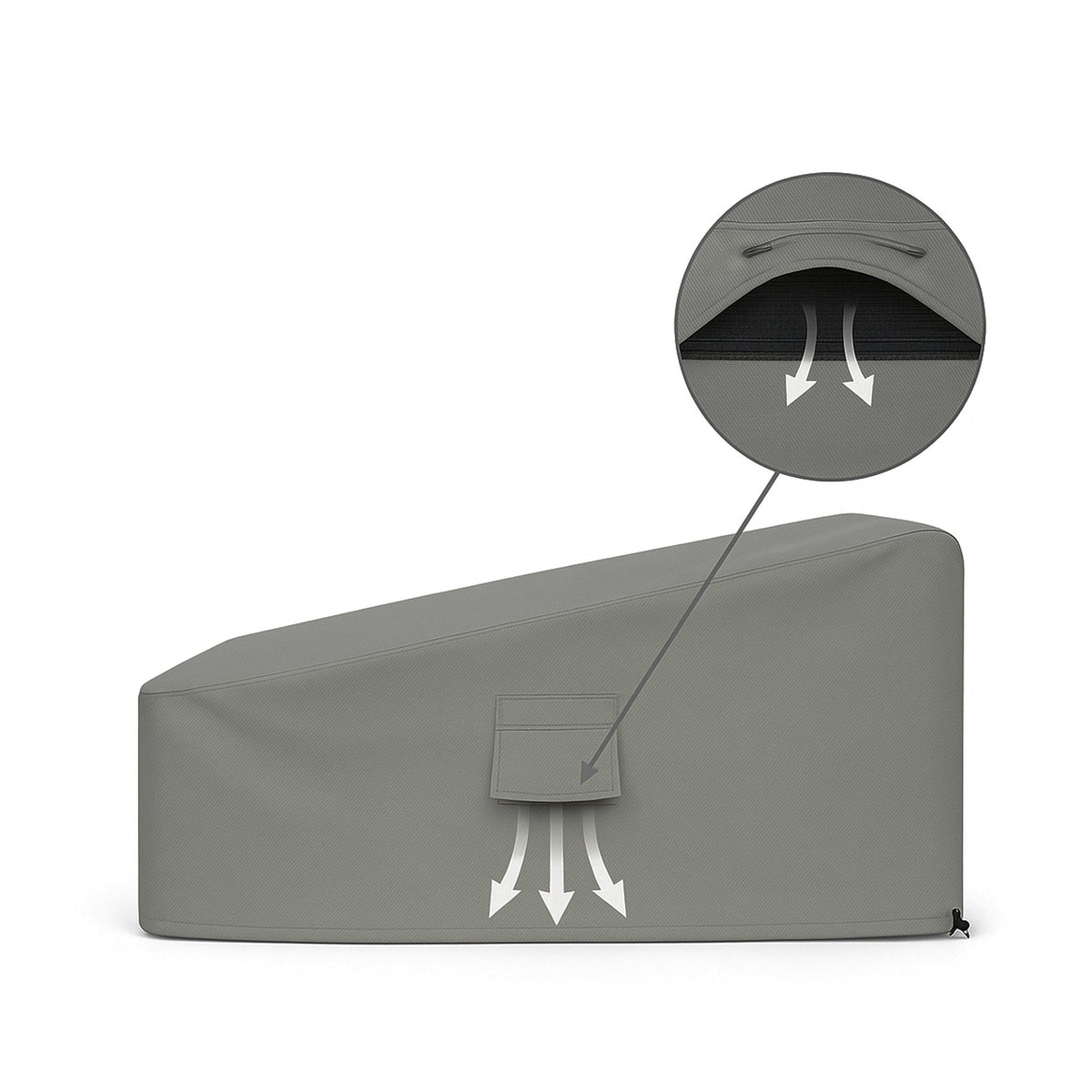 Custom Dual Adjustable Chaise Lounge Cover - front view - view 4