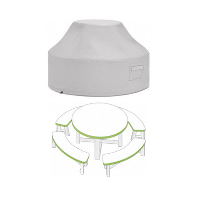 Custom Picnic Table Cover - Round