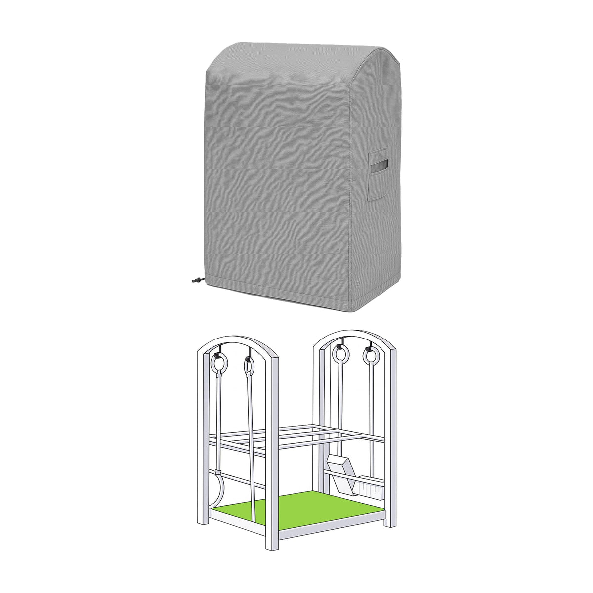 Custom Firewood Rack and Tool Storage Covers - custom fit protective cover - view 2