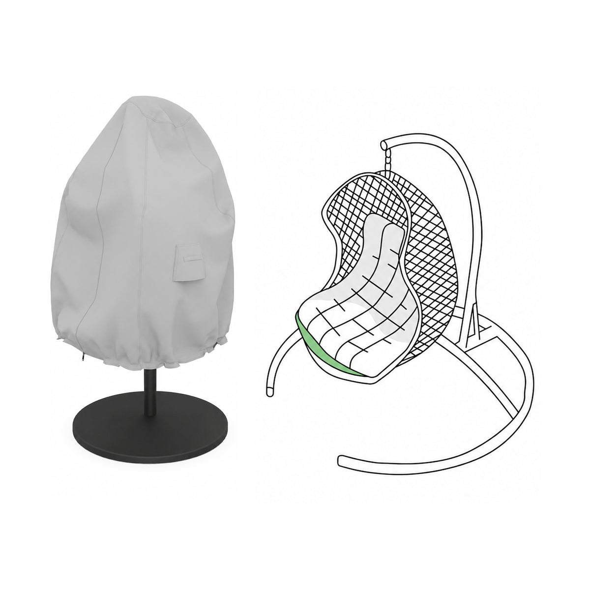 Custom Hanging Chair Cover - Style 2