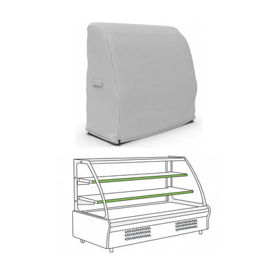 Custom Curved Refrigerated Display Case Covers
