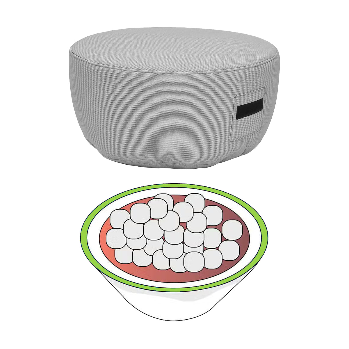 Custom Fire Bowl Cover - Style 1