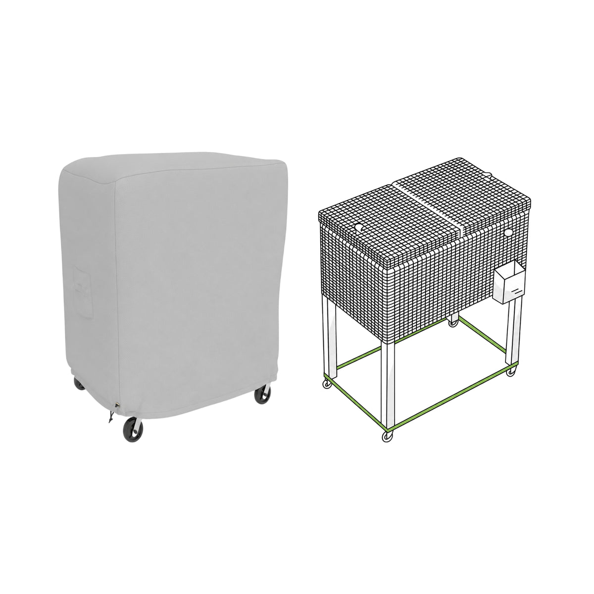 Custom Outdoor Cooler Cart Cover
