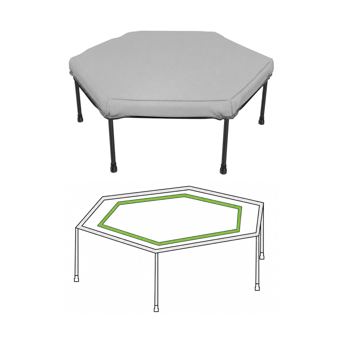 Custom Hexagonal Trampoline Cover