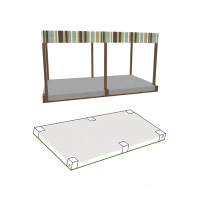 Custom Heavy Duty Sandbox Covers - With 6 Pole Cut-Out - alternate view