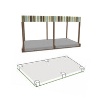 Custom Heavy Duty Sandbox Covers - With 6 Pole Cut-Out