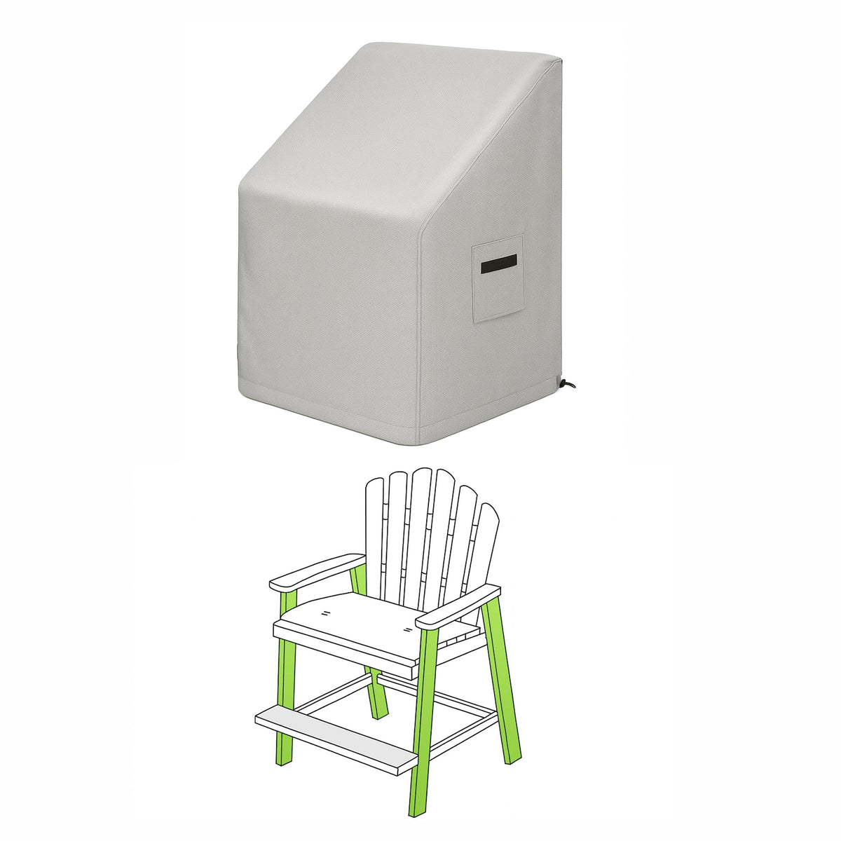 Custom Adirondack High Chair Cover