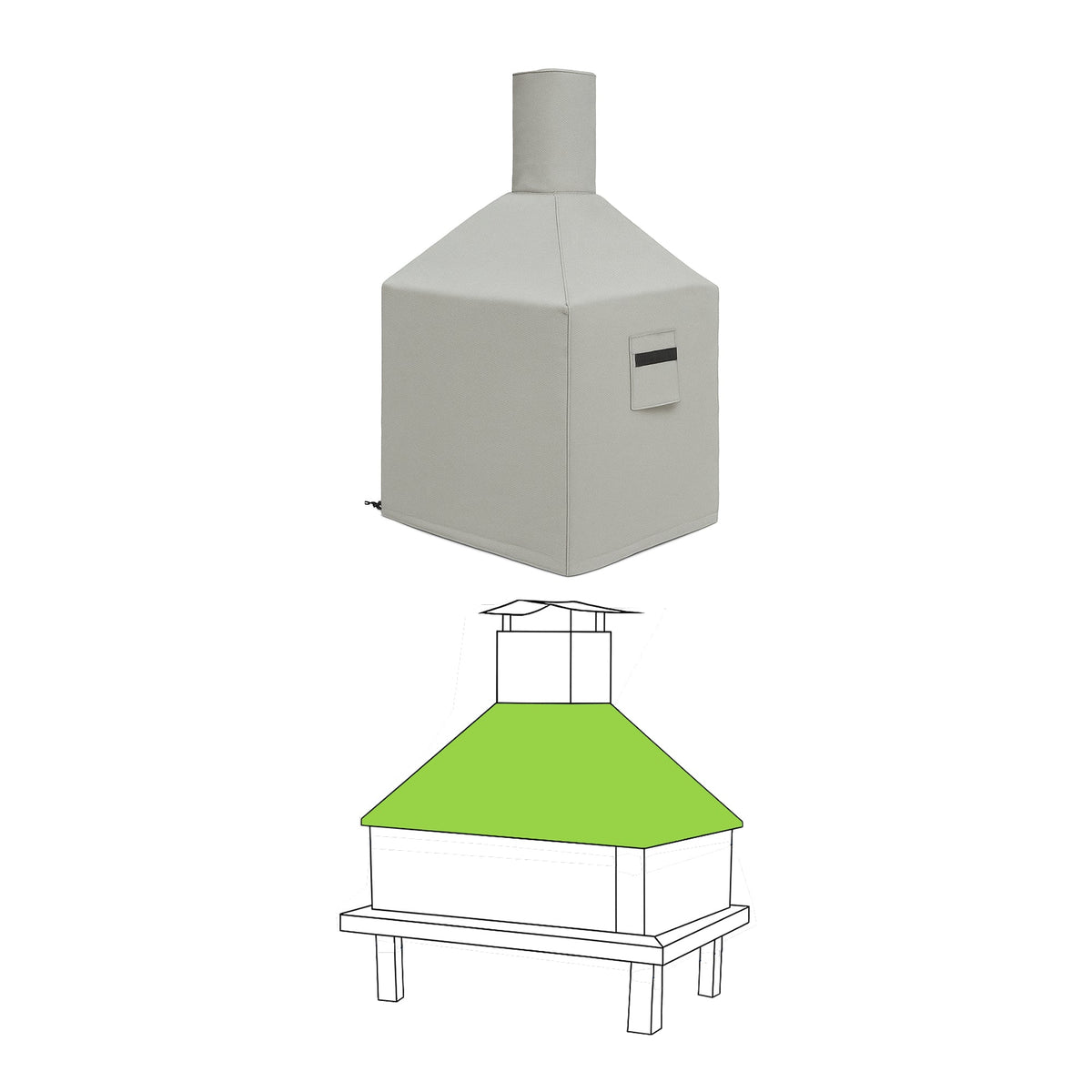 Custom Square Fire Pit Chiminea Covers