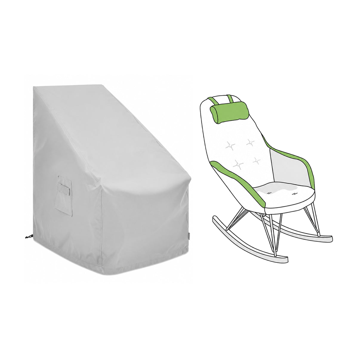 Custom Rocking Chair Cover - Style 8