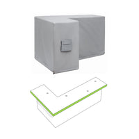 Custom L Shape Bar Island Cover - Style 2 - custom fit protective cover