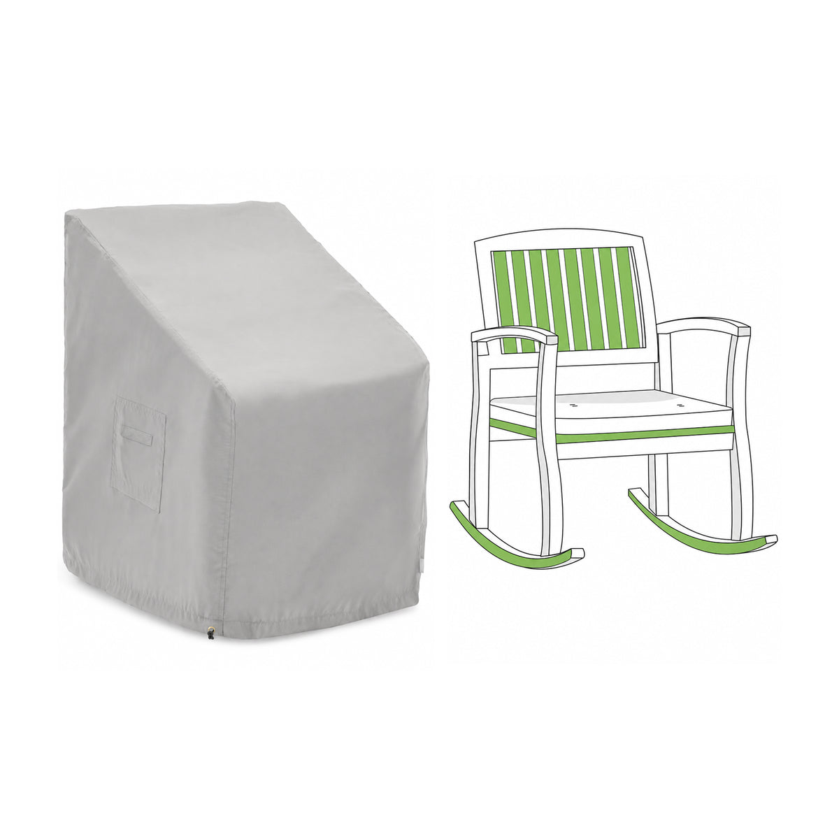 Custom Rocking Chair Cover - Style 3