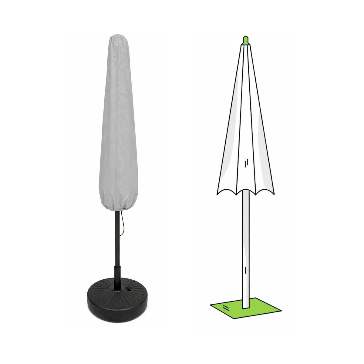 Custom Umbrella Cover - custom fit protective cover - view 2