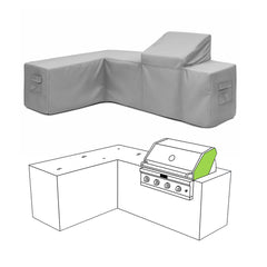 Custom L Shape Island Kitchen Cover – Right