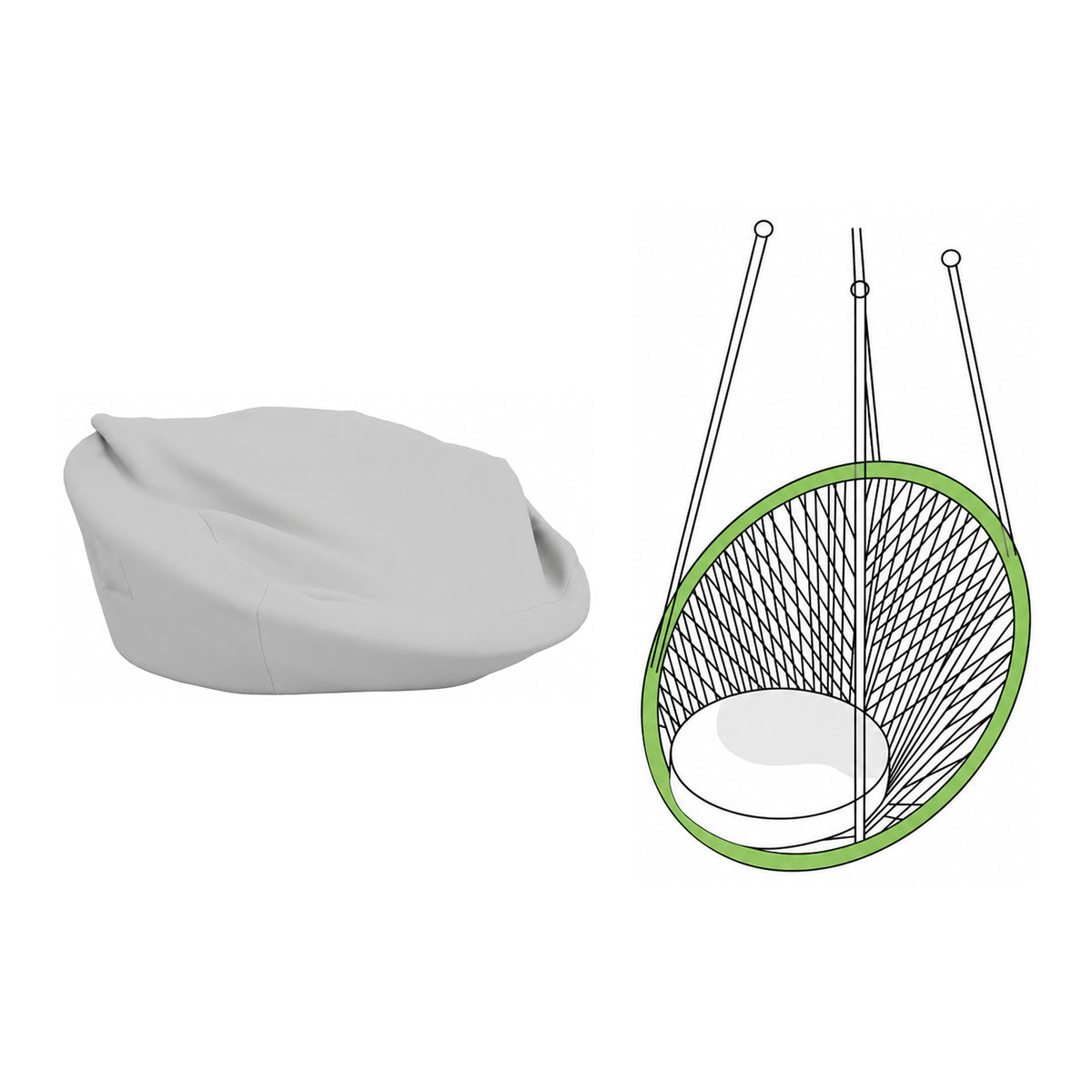 Custom Hanging Chair Cover - Style 3