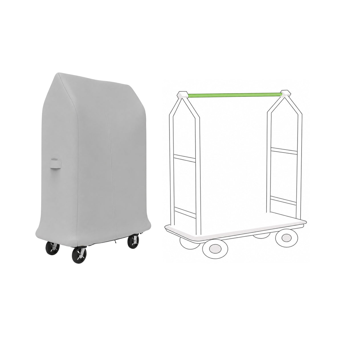 Custom High-Rise Bellman's Cart Cover