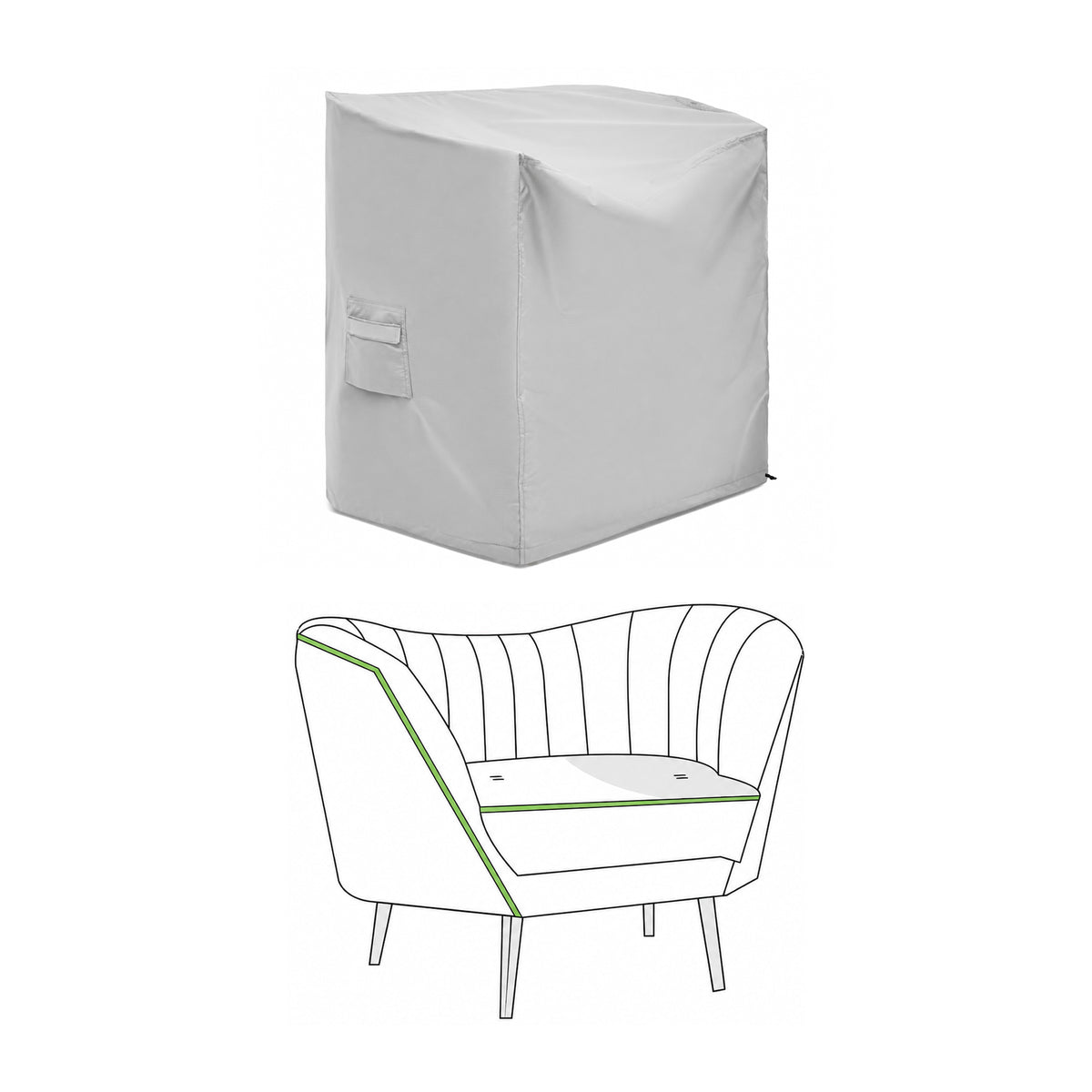 Custom Modular Chair Cover - Style 5
