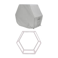 Custom Hexagonal Firewood Rack Cover - custom fit protective cover