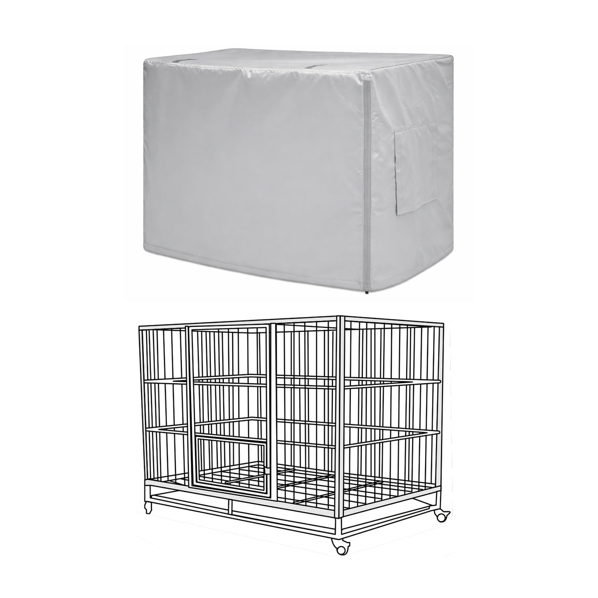 Custom Dog Crate Cover - custom fit protective cover - view 2