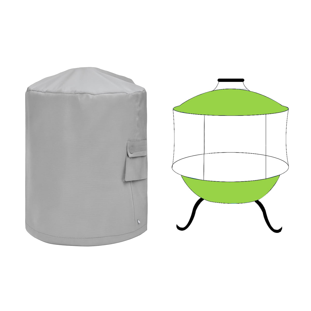 Custom Classic Chiminea Covers - custom fit protective cover - view 2