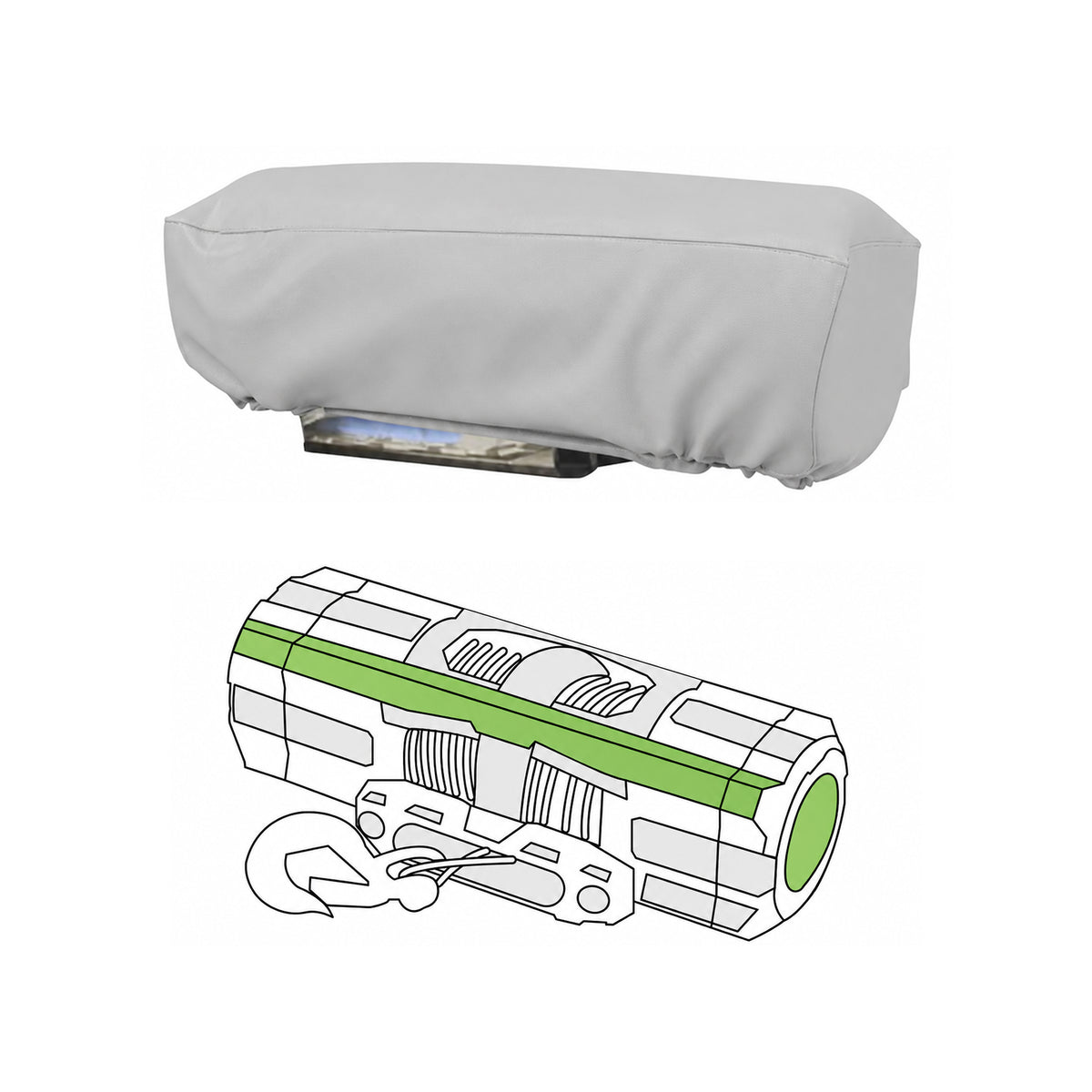 Custom WARN Axon Winch Cover