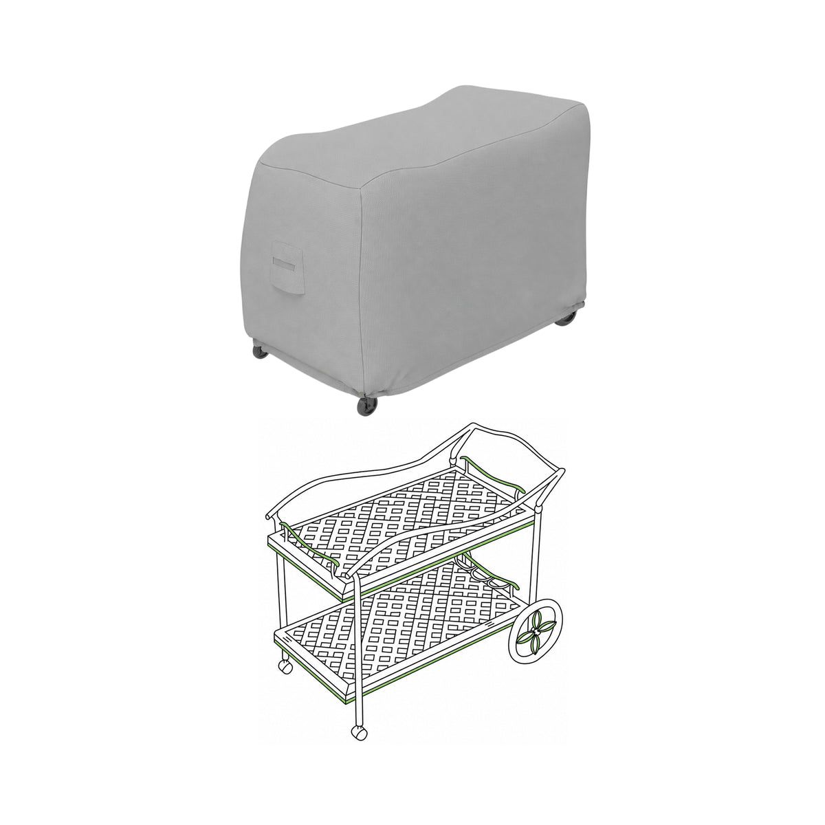Custom Wheeled Beverage Serving Cart Cover