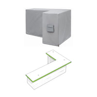 Custom L Shape Outdoor Bar Island Cover - Style 1 - custom fit protective cover